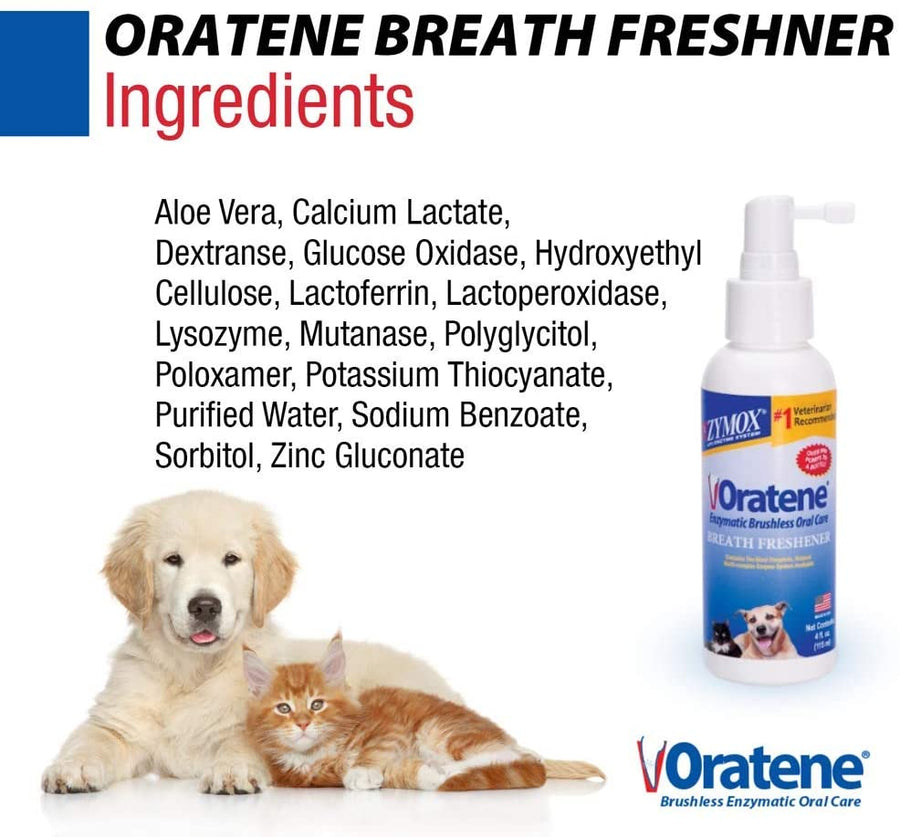 Oratene Breath Freshener - Ingredients panel