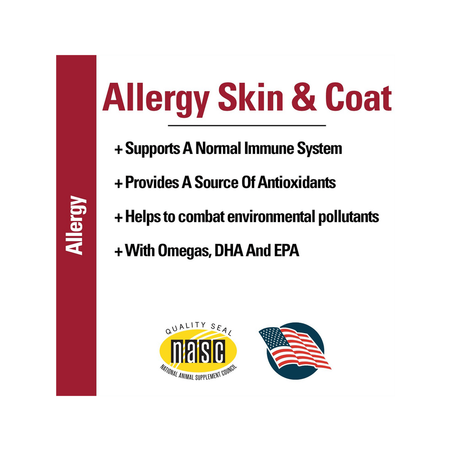 VetClassics Allergy Skin & Coat Soft Chews Dog & Cat Supplement, 90 Ct