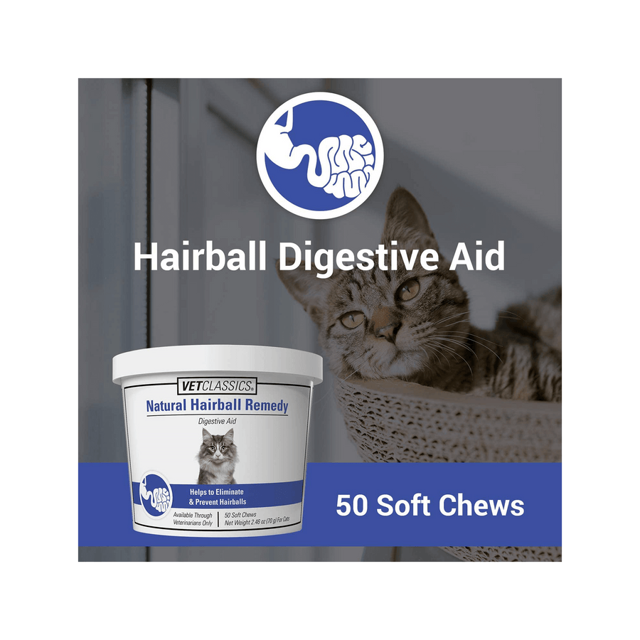VetClassics Natural Hairball Remedy, 50 Soft Chews
