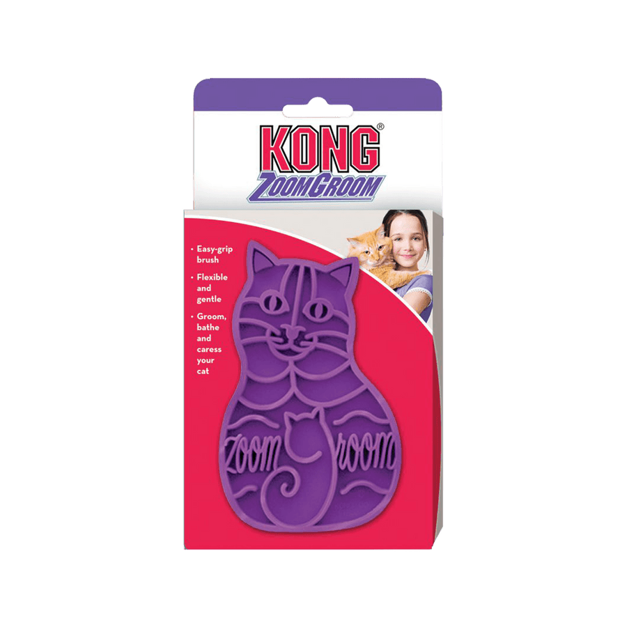 Kong Cat ZoomGroom Multi-Use Brush, Purple, 1 Ct