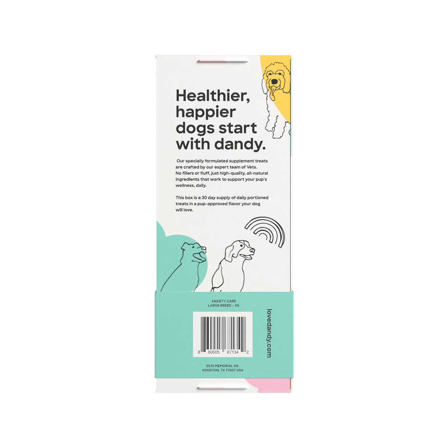 Dandy Vitamin Packs Axiety Care - Healthier, happier dogs start with Dandy