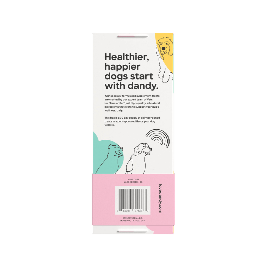 Dandy Vitamin Packs Joint Care - Healthier, happier dogs start with Dandy