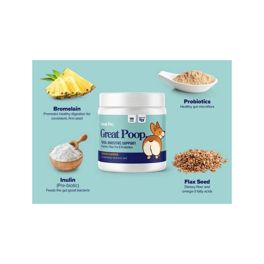 Great Pet Great Poop Digestive Support Supplement for Dogs