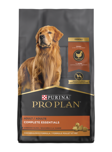 Purina Pro Plan Adult Complete Essentials Shredded Blend Chicken & Rice Dry Dog Food