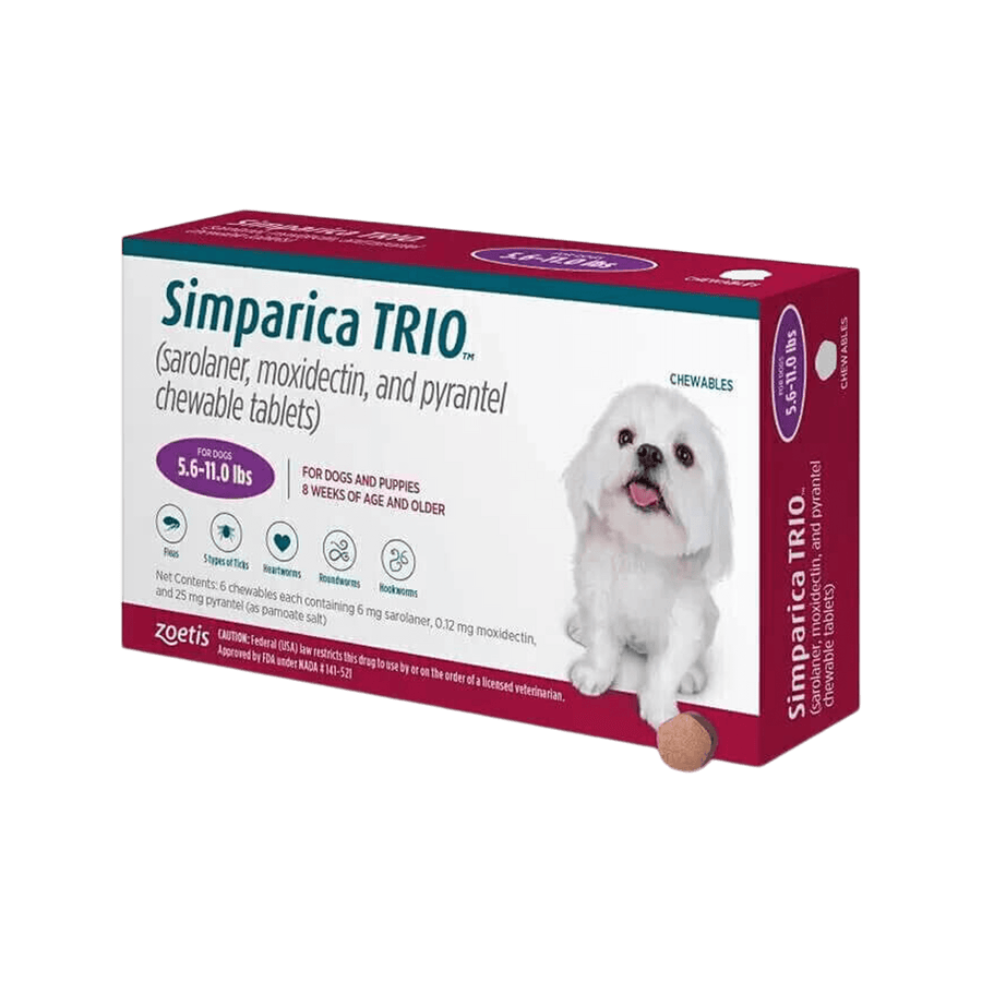 Simparica Trio Chewable Tablets for Dogs, 6 months