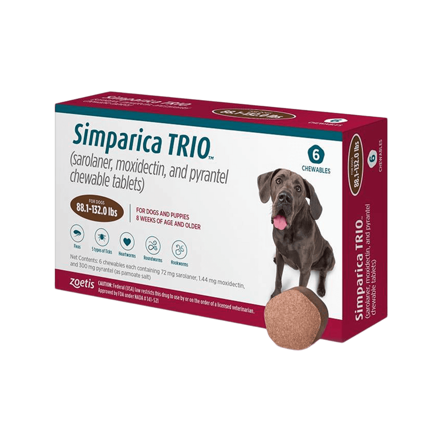 Simparica Trio Chewable Tablets for Dogs, 6 months