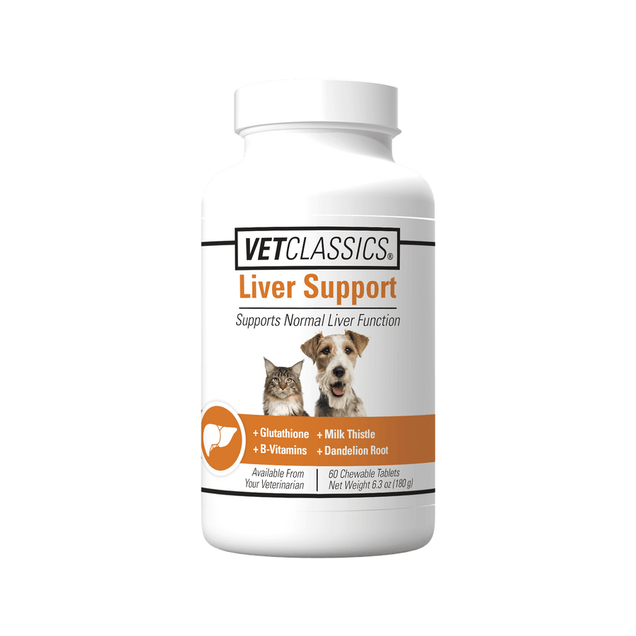 VetClassics Liver Support Chewable Tablets for Dogs & Cats