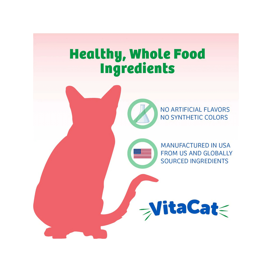 VitaCat Joint & Mobility Support is made in the USA with no artificial flavors or colors 