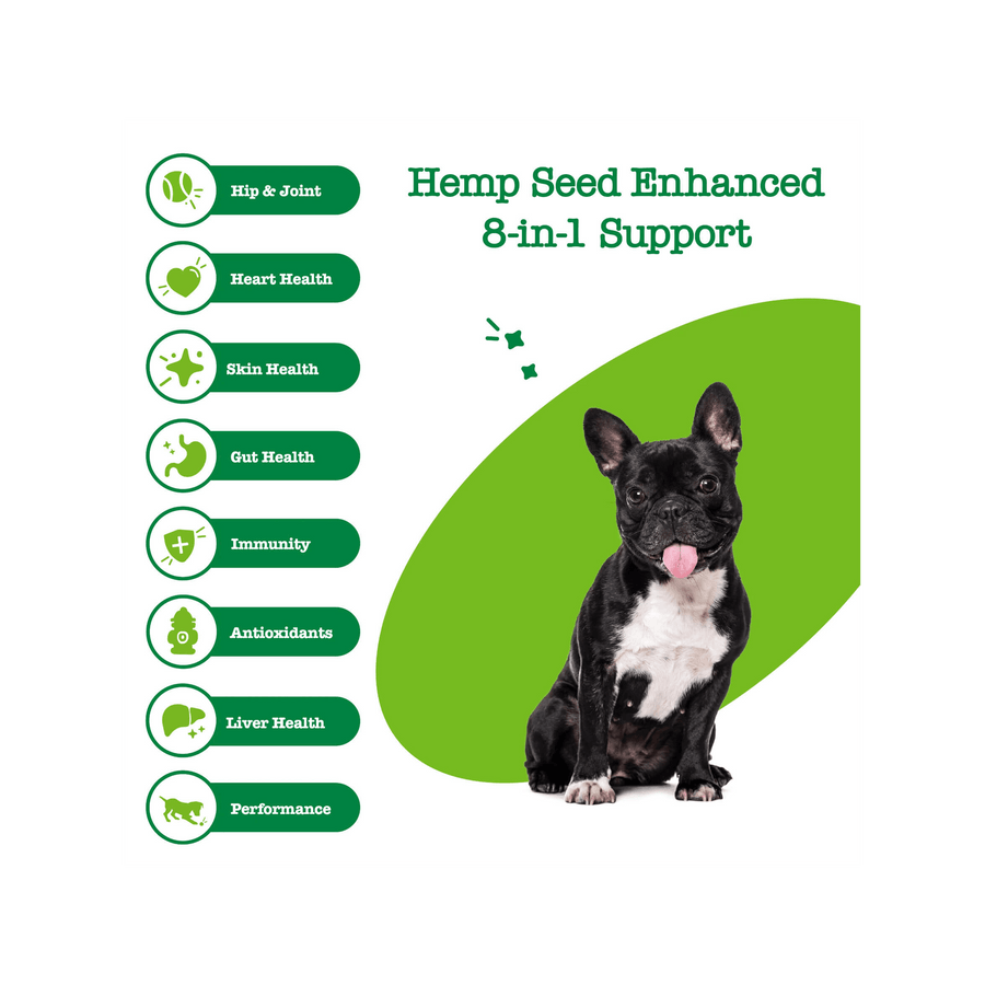 Zesty Paws Hemp Elements 8-in-1 Multivitamin Bites Functional Supplement for Dogs