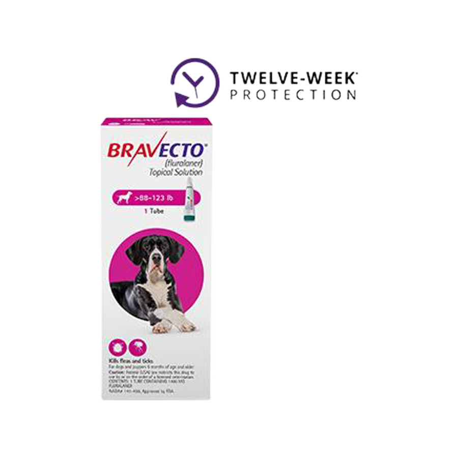 Bravecto Topical Solution for Dogs 88 - 123 lbs