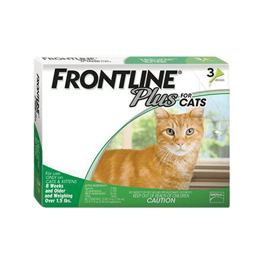 Frontline Plus Topical Solution for Cats, Green, 3 Doses